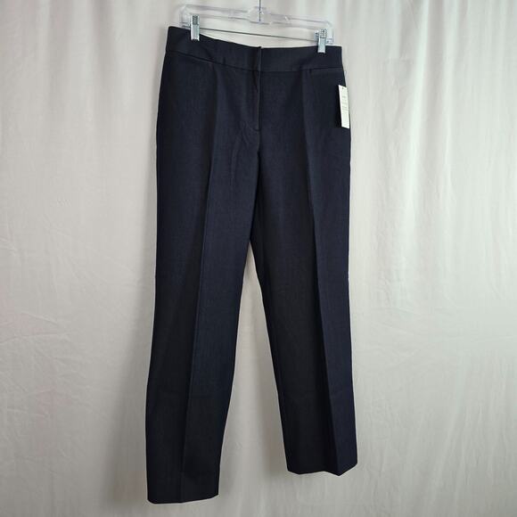 Liz Claiborne Audra Straight Leg Pants Women's 8 Athens Navy NWT - Picture 9 of 16